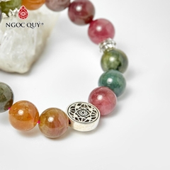 Vòng tay đá Tourmaline tự nhiên phối charm - Mẫu VC0448 - Ngọc Quý