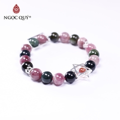 Vòng tay đá Tourmaline tự nhiên phối charm - Mẫu VC0452 - Ngọc Quý