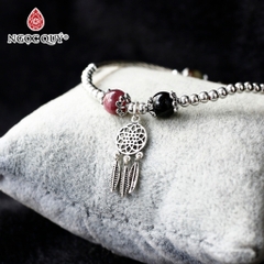 Vòng tay đá Tourmaline tự nhiên phối charm - Mẫu VC0453 - Ngọc Quý