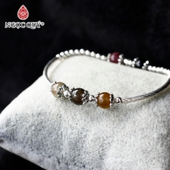 Vòng tay đá Tourmaline tự nhiên phối charm - Mẫu VC0453 - Ngọc Quý