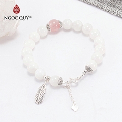 Vòng tay đá Xà cừ tự nhiên phối charm - Mẫu VC0456 - Ngọc Quý