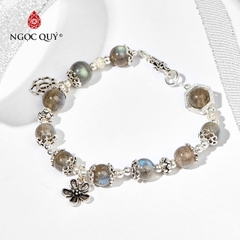 Vòng tay đá Xà cừ tự nhiên phối charm - Mẫu VC0457 - Ngọc Quý