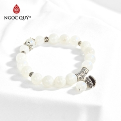 Vòng tay đá Xà cừ tự nhiên phối charm - Mẫu VC0459 - Ngọc Quý