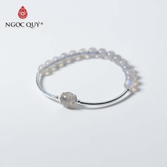 Vòng tay đá Xà cừ tự nhiên phối charm - Mẫu VC0466 - Ngọc Quý
