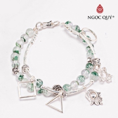 Vòng tay đá Thạch anh tự nhiên phối charm - Mẫu VC0472 - Ngọc Quý