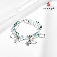 Vòng tay đá Thạch anh tự nhiên phối charm - Mẫu VC0472 - Ngọc Quý