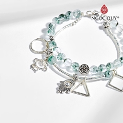 Vòng tay đá Thạch anh tự nhiên phối charm - Mẫu VC0472 - Ngọc Quý