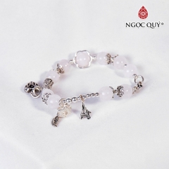 Vòng tay đá Thạch anh tự nhiên phối charm - Mẫu VC0476 - Ngọc Quý