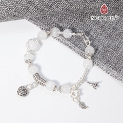 Vòng tay đá Thạch anh tự nhiên phối charm - Mẫu VC0476 - Ngọc Quý