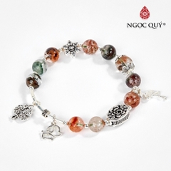 Vòng tay đá Thạch anh tự nhiên phối charm - Mẫu VC0478 - Ngọc Quý