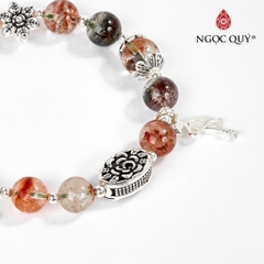 Vòng tay đá Thạch anh tự nhiên phối charm - Mẫu VC0478 - Ngọc Quý