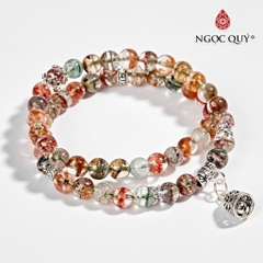 Vòng tay đá Thạch anh tự nhiên phối charm - Mẫu VC0479 - Ngọc Quý