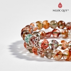 Vòng tay đá Thạch anh tự nhiên phối charm - Mẫu VC0479 - Ngọc Quý
