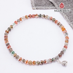 Vòng tay đá Thạch anh tự nhiên phối charm - Mẫu VC0479 - Ngọc Quý