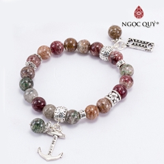 Vòng tay đá Thạch anh tự nhiên phối charm - Mẫu VC0480 - Ngọc Quý