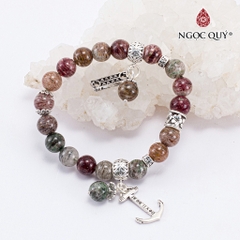 Vòng tay đá Thạch anh tự nhiên phối charm - Mẫu VC0480 - Ngọc Quý