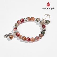 Vòng tay đá Thạch anh tự nhiên phối charm - Mẫu VC0480 - Ngọc Quý