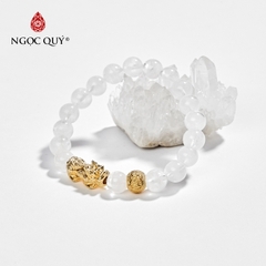 Vòng tay đá Thạch anh tự nhiên phối charm - Mẫu VC0481 - Ngọc Quý