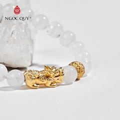 Vòng tay đá Thạch anh tự nhiên phối charm - Mẫu VC0481 - Ngọc Quý