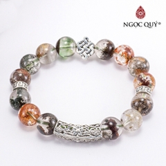 Vòng tay đá Thạch anh tự nhiên phối charm - Mẫu VC0483 - Ngọc Quý