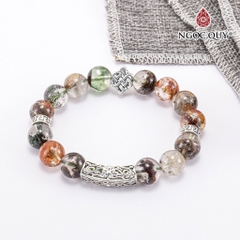 Vòng tay đá Thạch anh tự nhiên phối charm - Mẫu VC0483 - Ngọc Quý