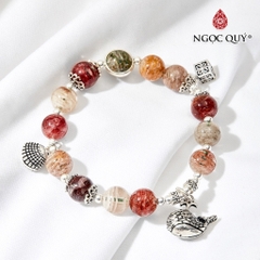 Vòng tay đá Thạch anh tự nhiên phối charm - Mẫu VC0484 - Ngọc Quý