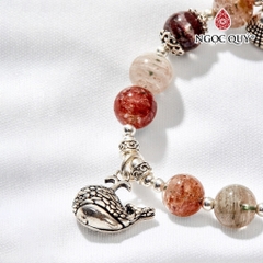 Vòng tay đá Thạch anh tự nhiên phối charm - Mẫu VC0484 - Ngọc Quý