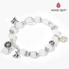 Vòng tay đá Thạch anh tự nhiên phối charm - Mẫu VC0488 - Ngọc Quý