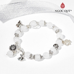 Vòng tay đá Thạch anh tự nhiên phối charm - Mẫu VC0488 - Ngọc Quý