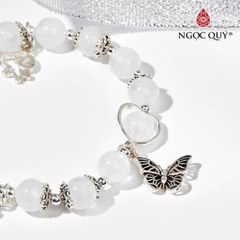 Vòng tay đá Thạch anh tự nhiên phối charm - Mẫu VC0488 - Ngọc Quý