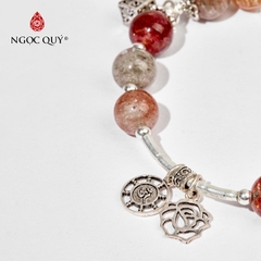 Vòng tay đá Thạch anh tự nhiên phối charm - Mẫu VC0489 - Ngọc Quý