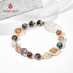 Vòng tay đá Thạch anh tự nhiên phối charm - Mẫu VC0490 - Ngọc Quý