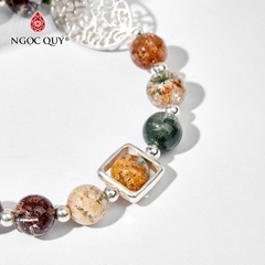 Vòng tay đá Thạch anh tự nhiên phối charm - Mẫu VC0490 - Ngọc Quý