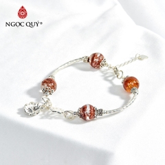 Vòng tay đá Thạch anh tự nhiên phối charm - Mẫu VC0493 - Ngọc Quý