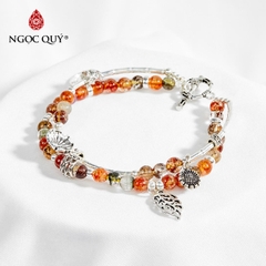 Vòng tay đá Thạch anh tự nhiên phối charm - Mẫu VC0494 - Ngọc Quý