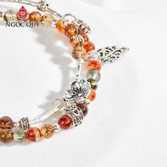 Vòng tay đá Thạch anh tự nhiên phối charm - Mẫu VC0494 - Ngọc Quý