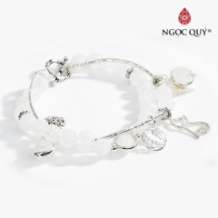 Vòng tay đá Thạch anh tự nhiên phối charm - Mẫu VC0495 - Ngọc Quý