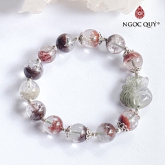 Vòng tay đá Thạch anh tự nhiên phối charm - Mẫu VC0497 - Ngọc Quý