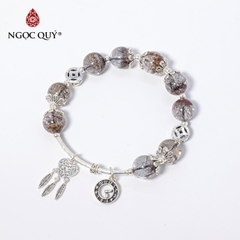 Vòng tay đá Thạch anh tự nhiên phối charm - Mẫu VC0499 - Ngọc Quý