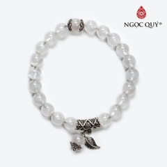 Vòng tay đá Thạch anh tự nhiên phối charm - Mẫu VC0502 - Ngọc Quý