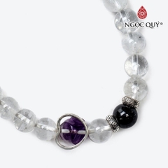 Vòng tay đá Thạch anh tự nhiên phối charm - Mẫu VC0503 - Ngọc Quý
