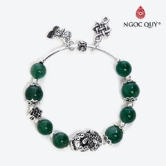 Vòng tay đá Thạch anh tự nhiên phối charm - Mẫu VC0504 - Ngọc Quý