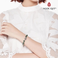 Vòng tay đá Thạch anh tự nhiên phối charm - Mẫu VC0504 - Ngọc Quý