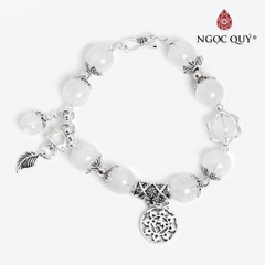 Vòng tay đá Thạch anh tự nhiên phối charm - Mẫu VC0505 - Ngọc Quý