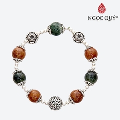 Vòng tay đá Thạch anh tự nhiên phối charm - Mẫu VC0507 - Ngọc Quý