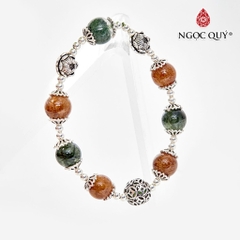 Vòng tay đá Thạch anh tự nhiên phối charm - Mẫu VC0507 - Ngọc Quý