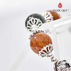 Vòng tay đá Thạch anh tự nhiên phối charm - Mẫu VC0507 - Ngọc Quý