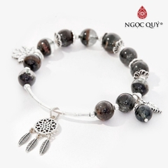 Vòng tay đá Thạch anh tự nhiên phối charm - Mẫu VC0508 - Ngọc Quý