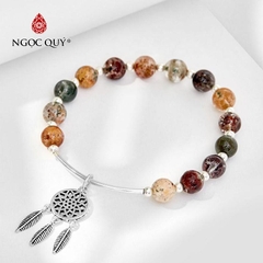 Vòng tay đá Thạch anh tự nhiên phối charm - Mẫu VC0509 - Ngọc Quý
