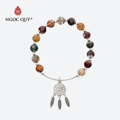 Vòng tay đá Thạch anh tự nhiên phối charm - Mẫu VC0509 - Ngọc Quý